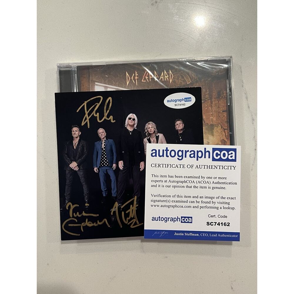 Def Leppard SIGNED Drastic Symphonies CD Autographed ACOA Authenticated #10